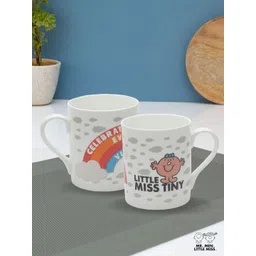 CLAY CRAFT White & Red Text or Slogans Printed Ceramic Glossy Mugs Set of Cups and Mugs-picture-22