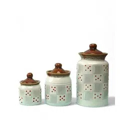 claymistry Set of 3 Ceramic Jars with Lid-picture-11