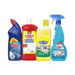 Cleanzo 4-in-1 Home Cleaning Combo Toilet Cleaner, Bathroom Cleaner, Surface Cleaner & Glass Cleaner Citrus Fragrance (Pack of 4)-image-32