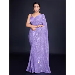 CLEMIRA Embellished Sequinned Pure GeorgetteSaree-picture-12