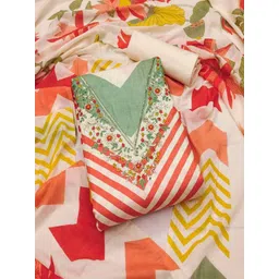 CLEMIRA Geometric Printed Sequinned Unstitched Dress Material-picture-27