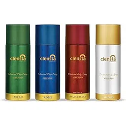 Clensta Deodorant for Men Combo Pack of 4 Body Spray 150ml x 4 | Long Lasting | Gift for Men Boyfriend Husband (Milan, Rome, Barcelona, Madrid)-picture-55