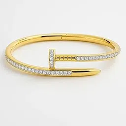 cleo be bold be you Latest Stylish Multilayer Gold Plated Double Strand Twisted Chain with Drum Ball Chain Anti Tarnish Bracelet For Women And Girls-picture-49