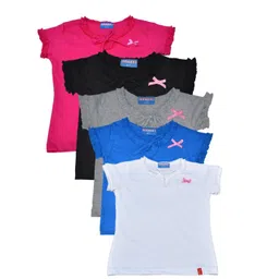 CLEVER Girls Pack of 5 Round Neck Peplum Top-picture-20