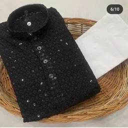 click n buy Men Cotton Rayon Kurta Pyjama Set-picture-18