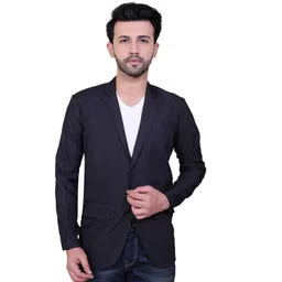 click one Men Solid Single Breasted Casual Blazer-picture-26