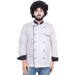 click one Polyester Solid Coat For Men-picture-36