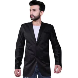 Men Solid Single Breasted Casual Blazer-image-29