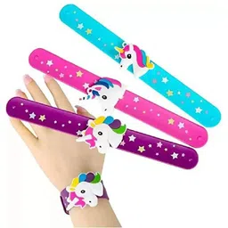 clicketyclack Cute Unicorn Silicone Flexible Slap Band for Kids & Adults/(Mix Design) Boys & Girls Wrist Band-picture-13