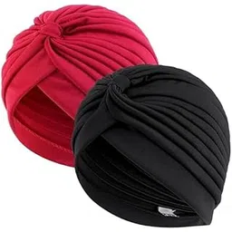 clicknest Stretchy Pagri Pagree Turban Cap Chemo Head Wraps Cancer Headwear Bennie Twisted India's Hat for Men Women Polyester-picture-39