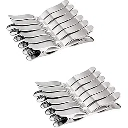Cliffton Stainless Steel Clips | Cloth Clips | Cloth Hanging Pins | Cloth Drying Clips | Clothes Pegs | Clothes Clips (Set of 24)-picture-28
