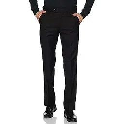 cliths Men's Black Formal Pants, Slim Fit Formal Trousers-picture-47