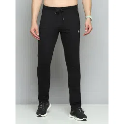 Cloak & Decker by Monte Carlo Black Cotton Blend Regular Fit Solid Trackpants-picture-23