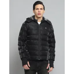 Cloak & Decker by Monte Carlo Black Regular Fit Quilted Hooded Jacket-picture-45
