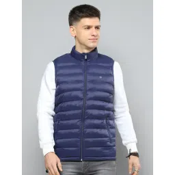 Cloak & Decker by Monte Carlo Blue Regular Fit Quilted Jacket-picture-30