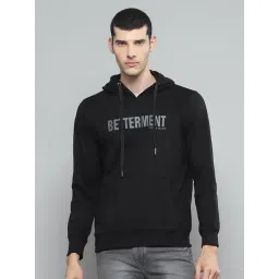 cloak & decker by monte carlo Cloak & Decker Mens Printed Black Hooded Neck Full Sleeve Sweatshirt-picture-10