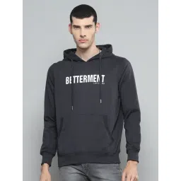 cloak & decker by monte carlo Cloak & Decker Mens Printed Charcoal Hooded Neck Full Sleeve Sweatshirt-picture-27