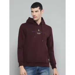 cloak & decker by monte carlo Cloak & Decker Mens Printed Wine Hooded Neck Full Sleeve Sweatshirt-picture-44