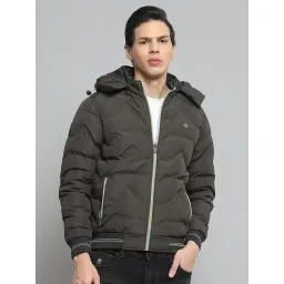 Cloak & Decker by Monte Carlo Olive Regular Fit Quilted Hooded Jacket-picture-28