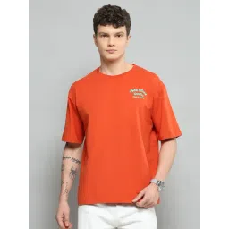 Cloak & Decker By Monte Carlo Orange Regular Fit Printed T-Shirt-picture-27
