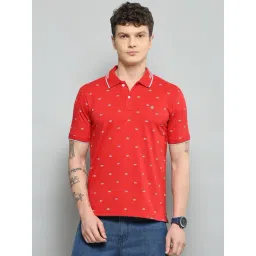 Cloak & Decker By Monte Carlo Red Regular Fit Printed Polo T-Shirt-picture-26
