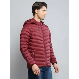 Cloak & Decker by Monte Carlo Wine Regular Fit Solid Long Sleeves Jacket image 3