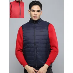 Cloak & Decker Men Mock Collar Solid Casual Padded Reversible Jacket-picture-11
