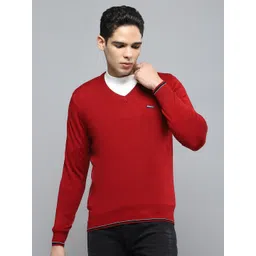 Cloak & Decker Men V-Neck Woollen Pullover Sweater-picture-16