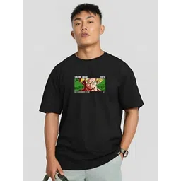 CLOFLIX Men Dragon Ball Z Anime Printed Round Neck Cotton Oversized T-shirt-picture-14