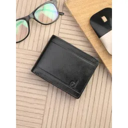 Clog London Black Leather Small Bi-Fold Wallet for Men-picture-45