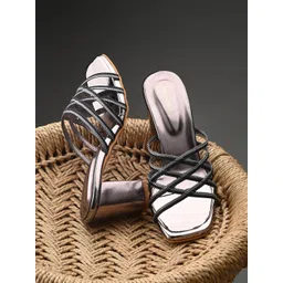 CLOG LONDON Braided Strappy Open Toe Block Heels-picture-17