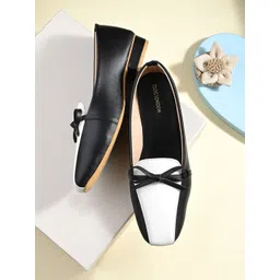 CLOG LONDON Colourblocked Bow Detail Ballerinas-picture-22