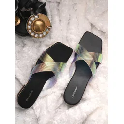 CLOG LONDON Embellished Cross Strppy Square Toe Block Heels-image-39