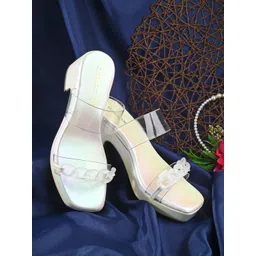 CLOG LONDON Embellished Double Strap Platform Heels-image-37