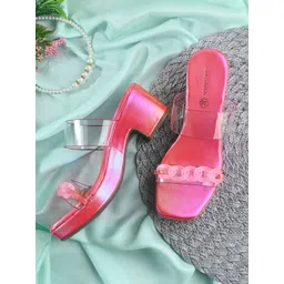 CLOG LONDON Embellished Double Strap Platform Heels-image-38