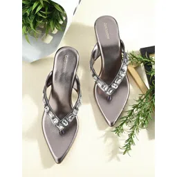 CLOG LONDON Embellished Open Toe Block Heels-image-41