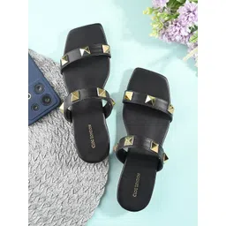 CLOG LONDON Embellished Open Toe Flats-image-29