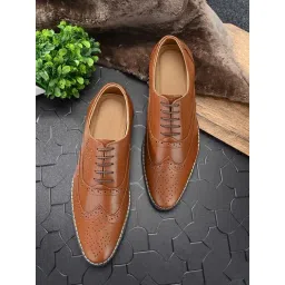 Clog London Men's Tan Brogue Shoes-picture-27