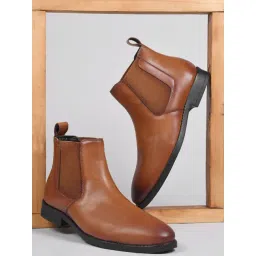 Clog London Men's Tan Chelsea Boots-picture-48