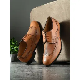 Clog London Men's Tan Derby Shoes-picture-24