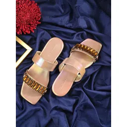 CLOG LONDON Women Embellished Party Open Toe Flats-picture-17