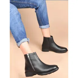 Clog London Women's Black Casual Booties-picture-41