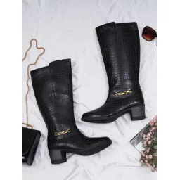 Clog London Women's Black Casual Boots-picture-17