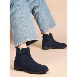Clog London Women's Navy Casual Booties-picture-14