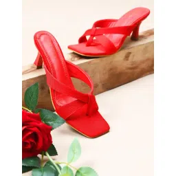 Clog London Women's Red Toe Ring Stilettos-picture-37