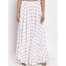 Clora Creation Ethnic Motifs Printed Flared Maxi Skirt-picture-10