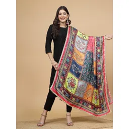 Clora Creation Ethnic Motifs Printed Mirror Work Dupatta-picture-38