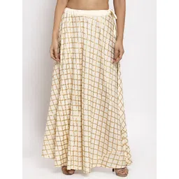 Clora Creation Geometric Printed Flared Maxi Skirts-picture-18