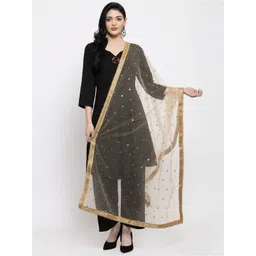 Clora Creation Gold-Toned Embroidered Dupatta with Sequinned-picture-37