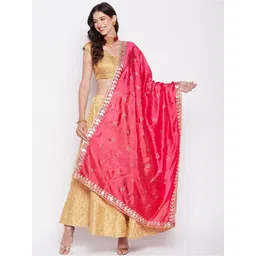 Clora Creation Gotta Patti Floral Embroidered Dupatta-picture-15